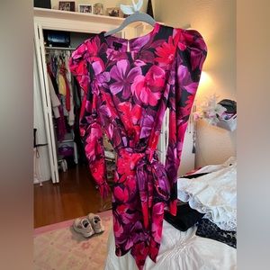 NBD floral tie dress